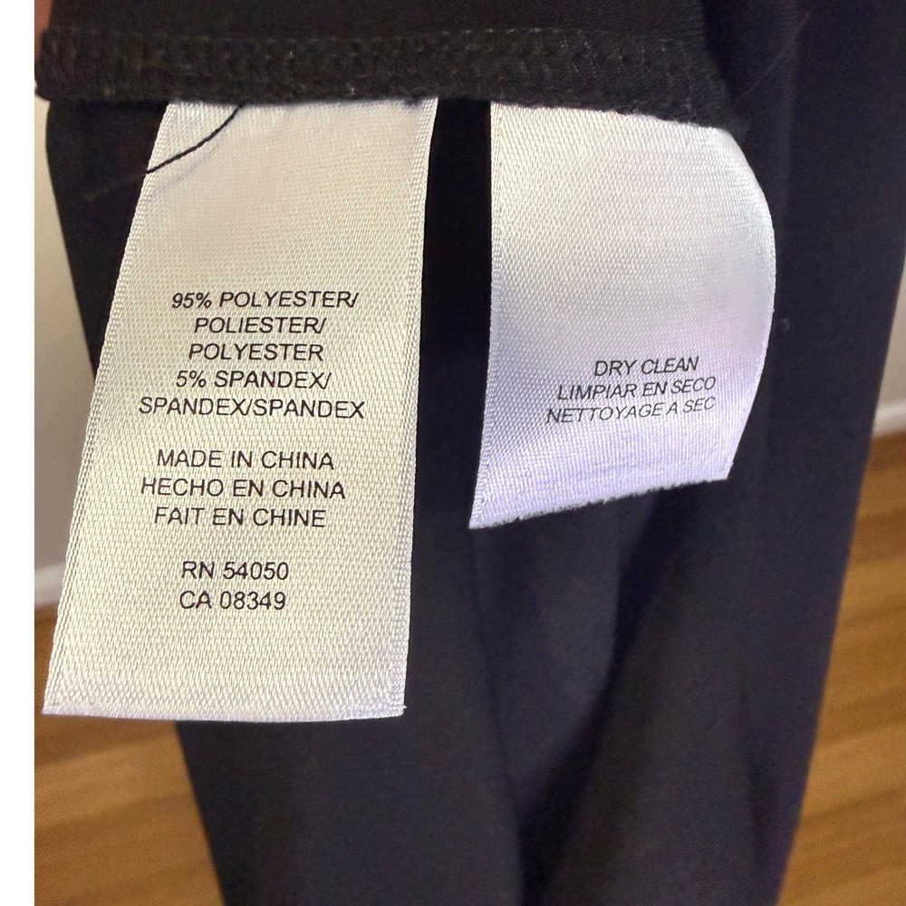 Jones New York Dress Women 14 Black Drape Neck Sheath Attached Cardigan Layered‎ - Picture 7 of 8